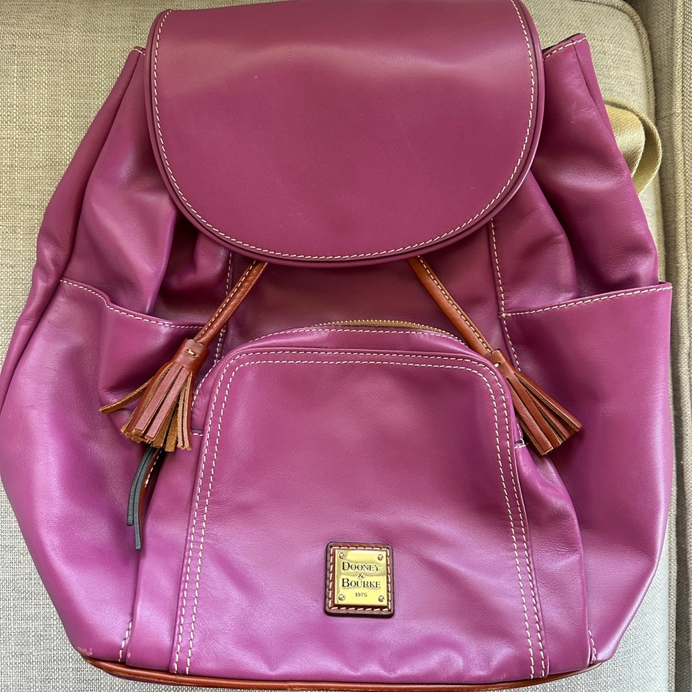 Dooney & Bourke Pink Leather Backpack